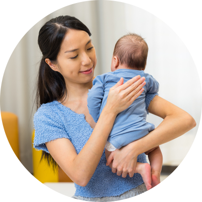 img Mother holding and comforting her newborn baby